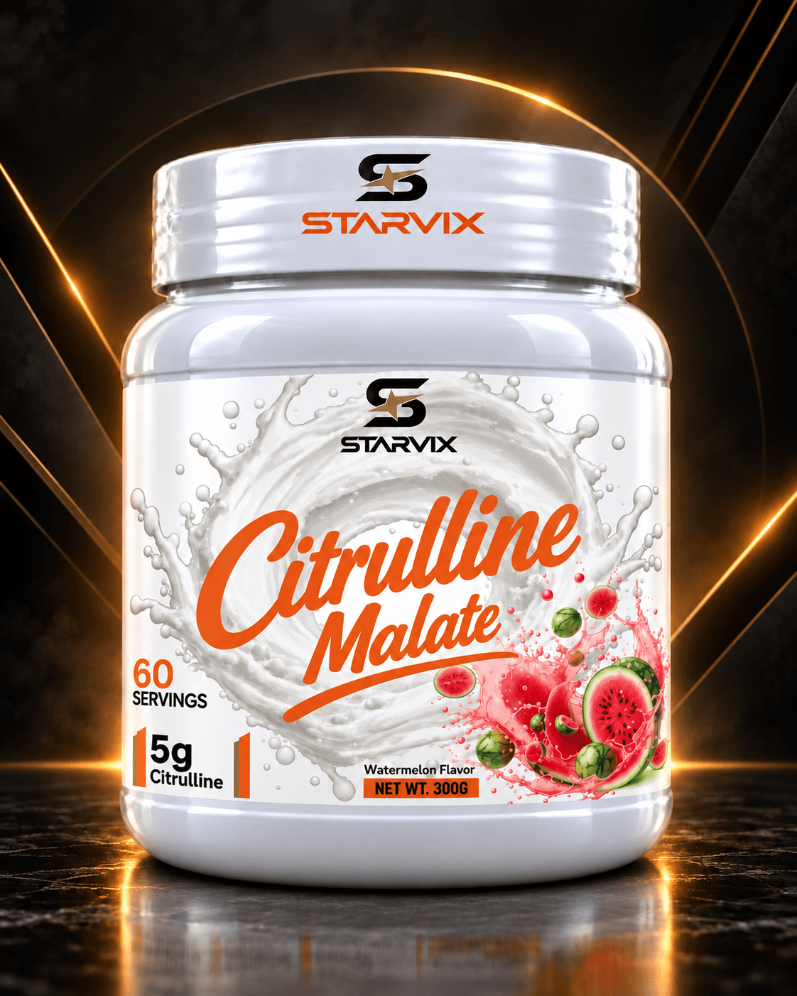 Starvix Citrulline Malate, 300 g, Watermelon