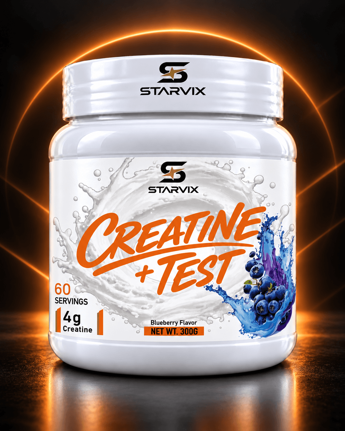 Starvix Creatine + Test, 300 g, Blueberry