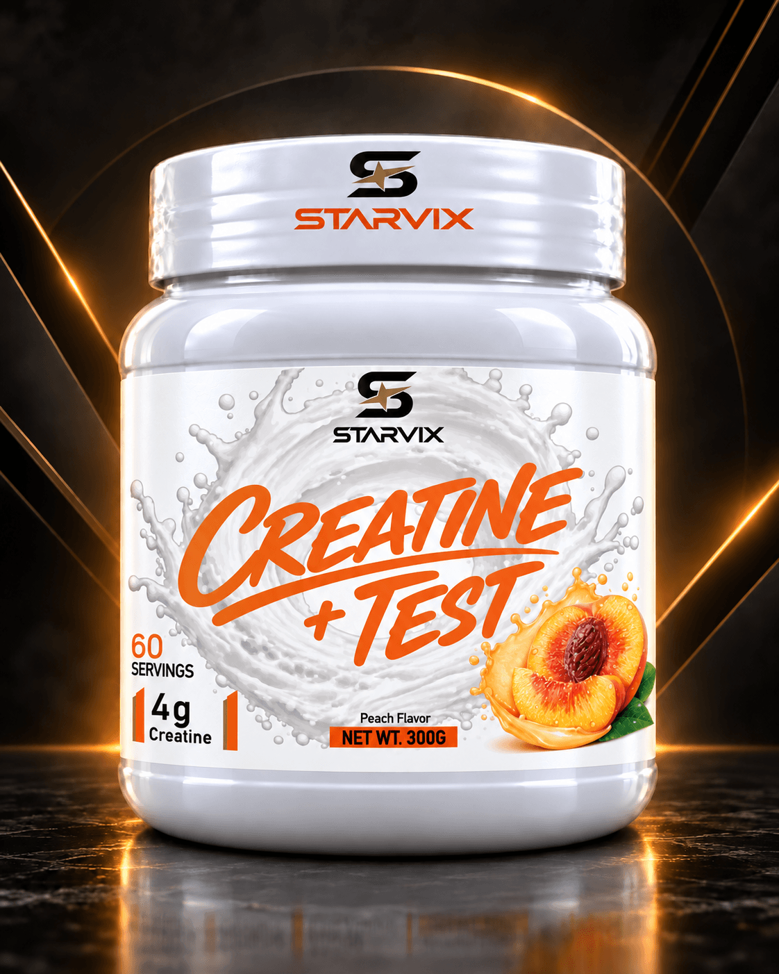 Starvix Creatine + Test, 300 g, Peach