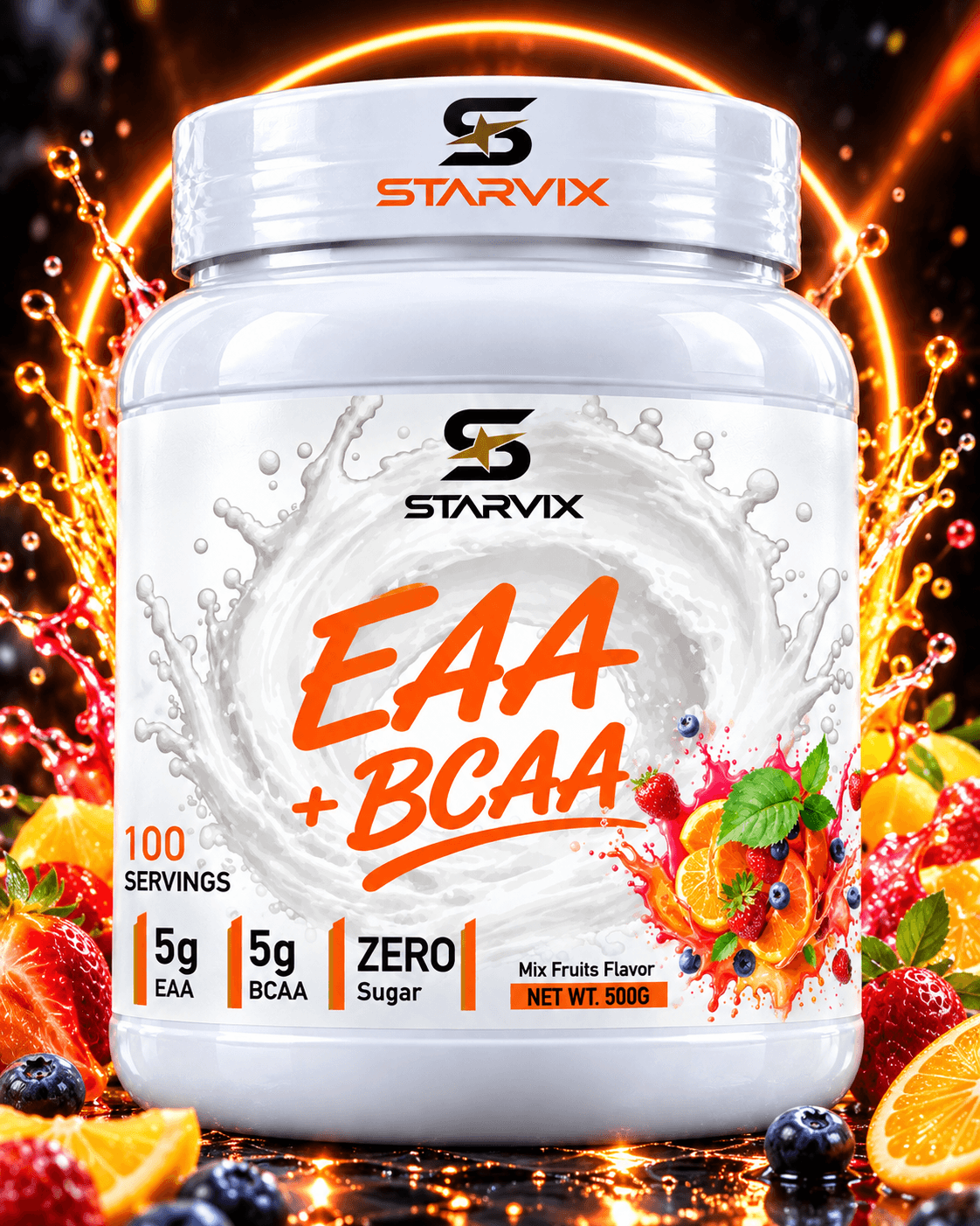 Starvix EAA + BCAA, 500 g, Mix Fruits