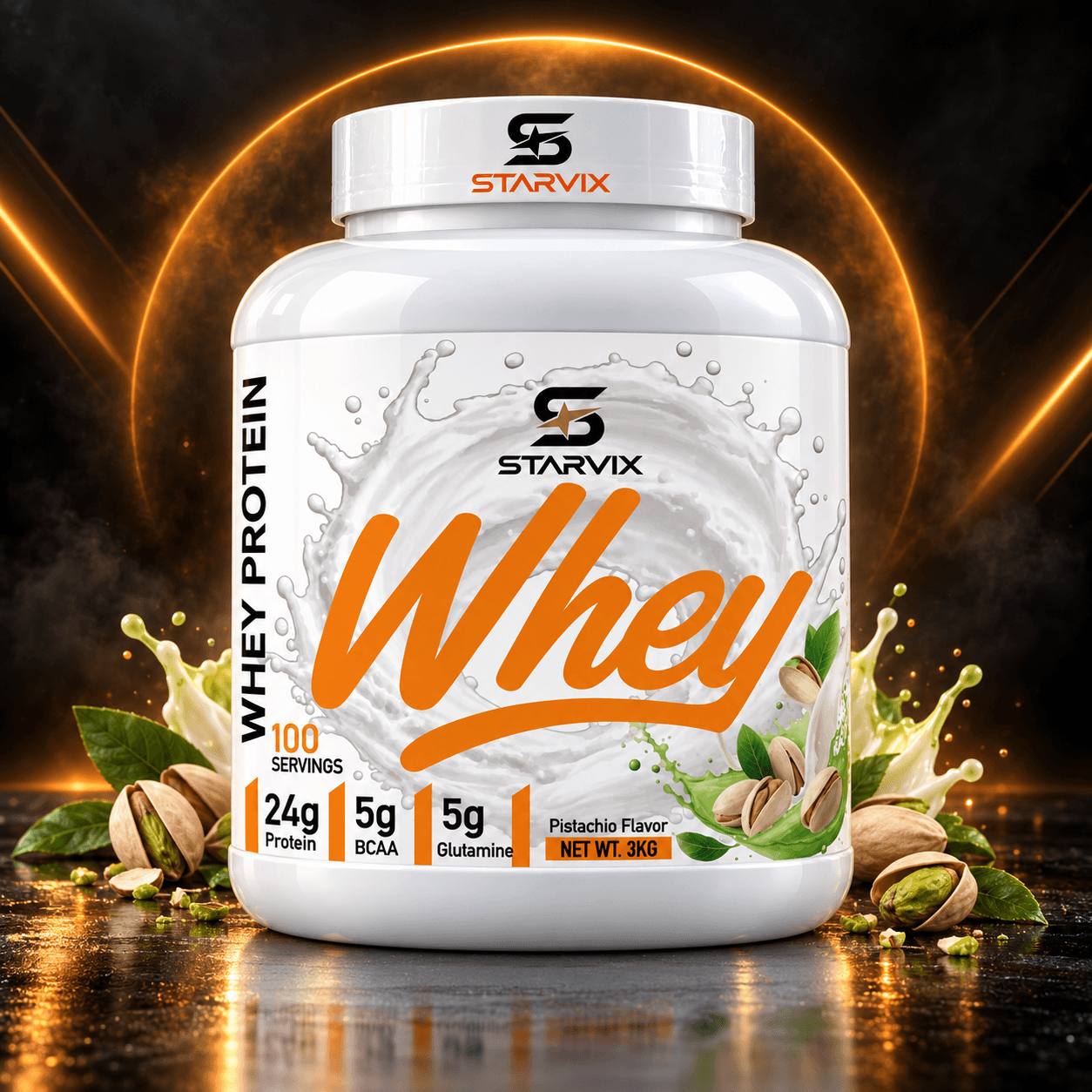Starvix Whey, 3 kg, Pistachio